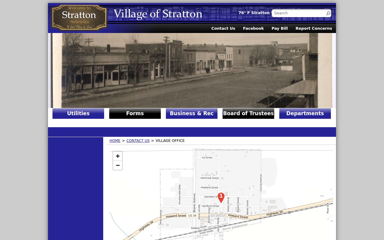 Hitchcock County Stratton criminal history village office contact